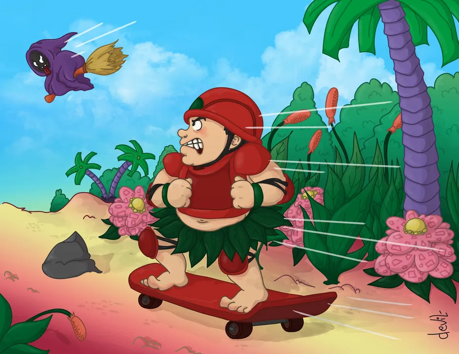 Backdrop artwork for Super Adventure Island
