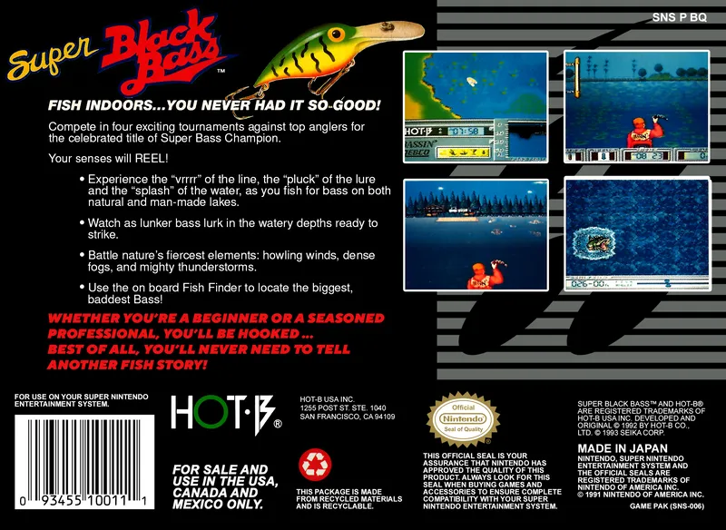 Super Black Bass box back