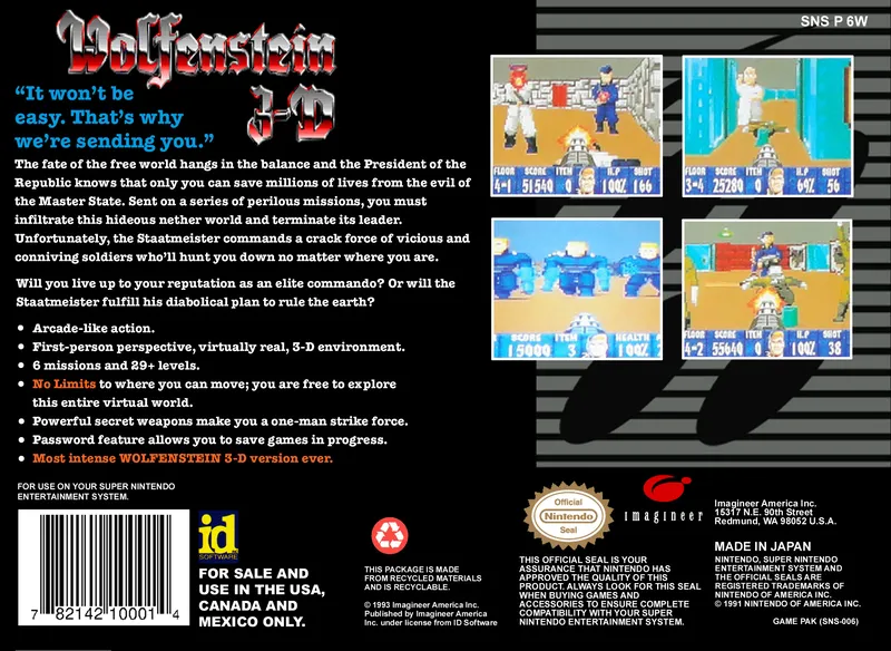 Wolfenstein 3-D box back