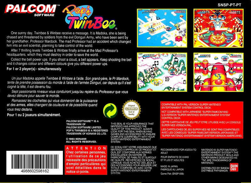 Pop'n Twinbee box back