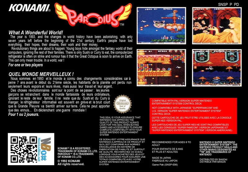 Parodius box back