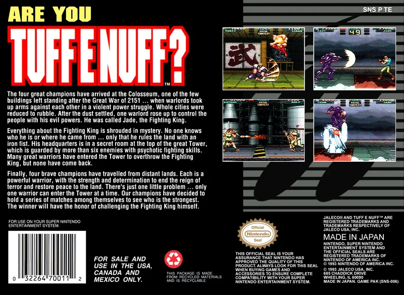 Tuff E Nuff box back