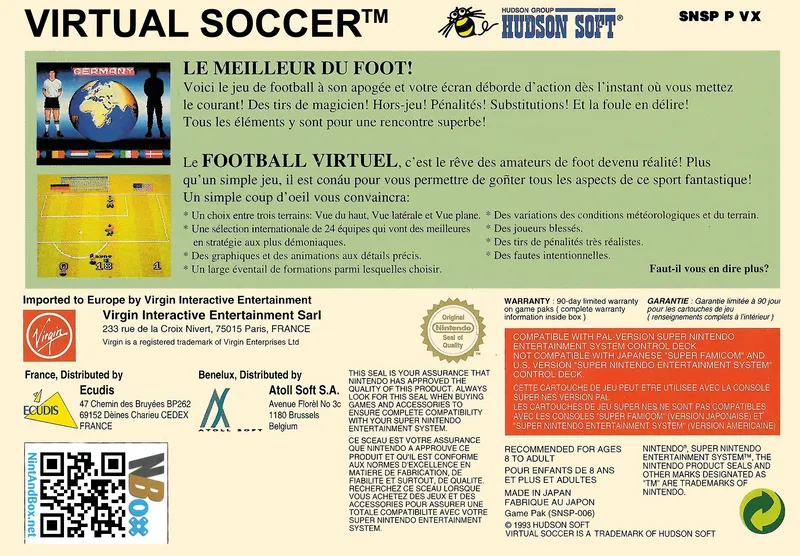 Virtual Soccer box back