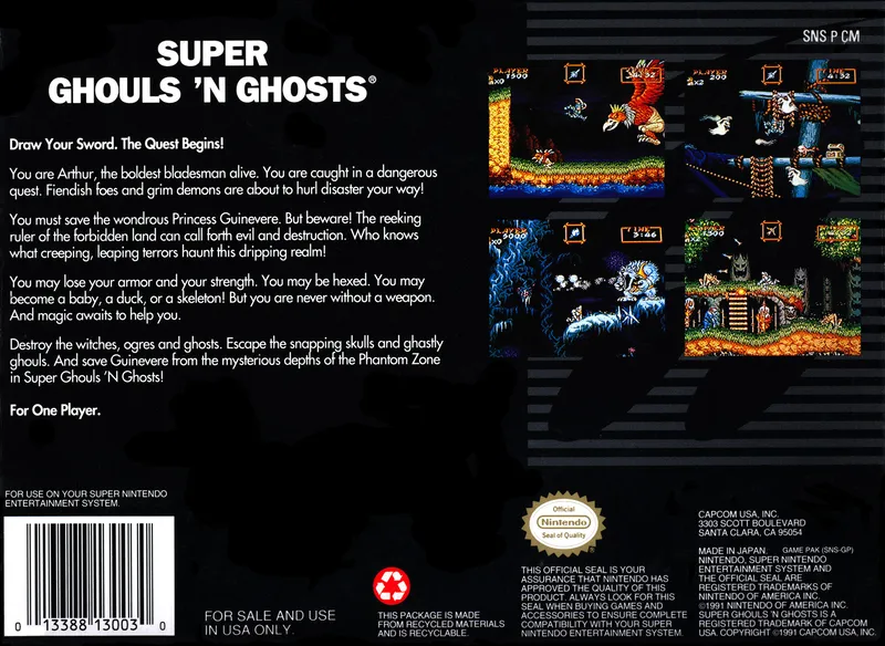 Super Ghouls 'n Ghosts box back