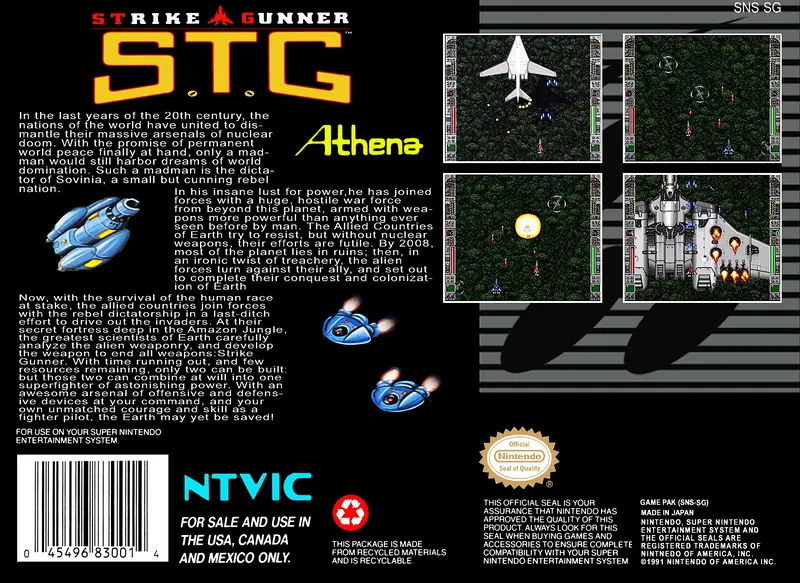 Strike Gunner: S.T.G box back