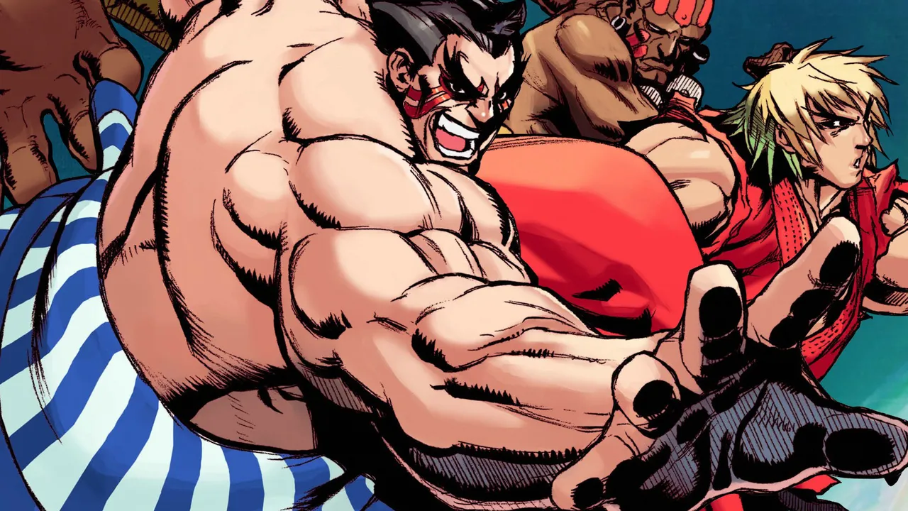 Backdrop artwork for Street Fighter II Turbo