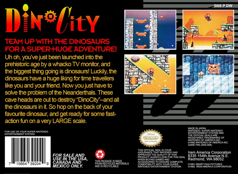 DinoCity box back