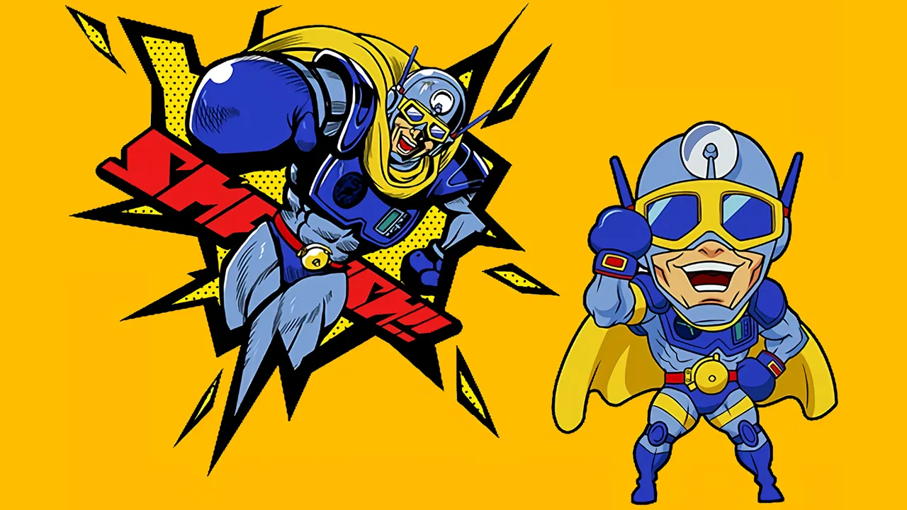 Backdrop artwork for Sonic Blast Man