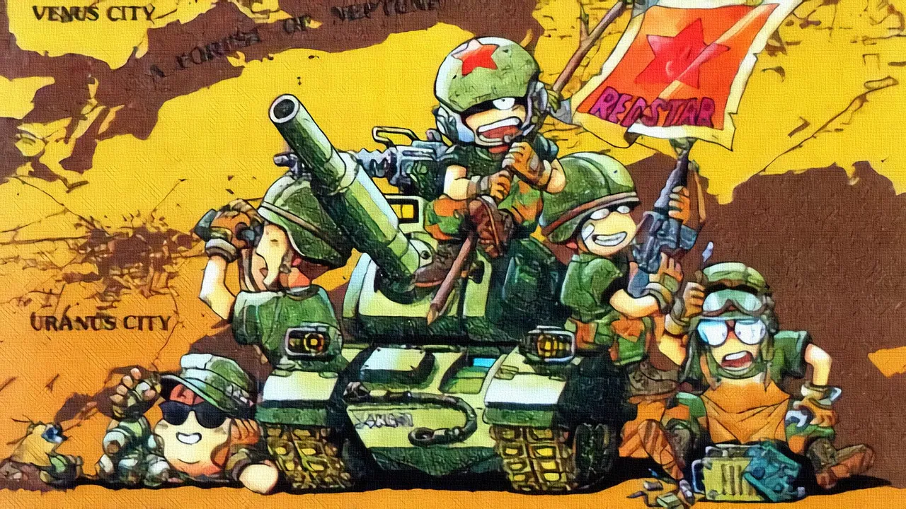 Backdrop artwork for Super Famicom Wars