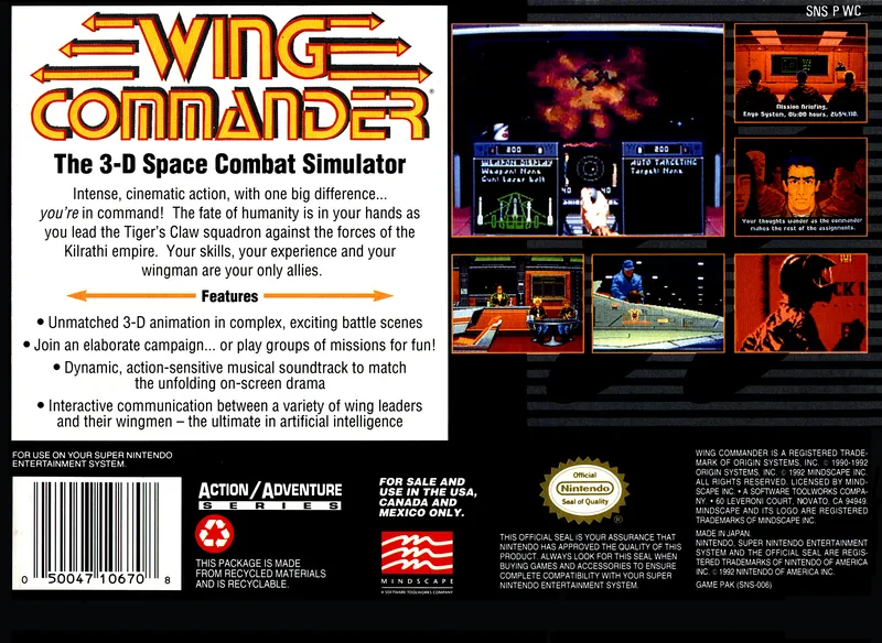 Wing Commander box back