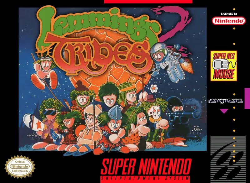 Lemmings 2: The Tribes box art