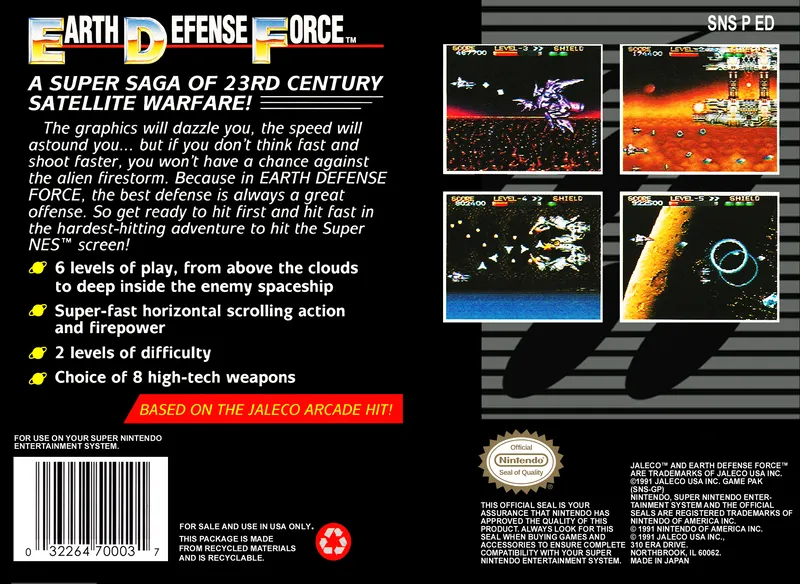 Earth Defense Force box back