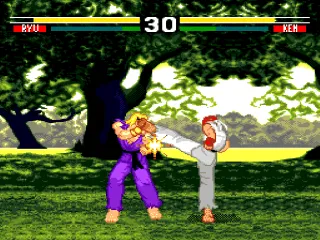 Backdrop artwork for Street Fighter EX Plus Alpha