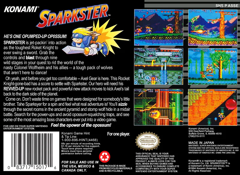 Sparkster box back