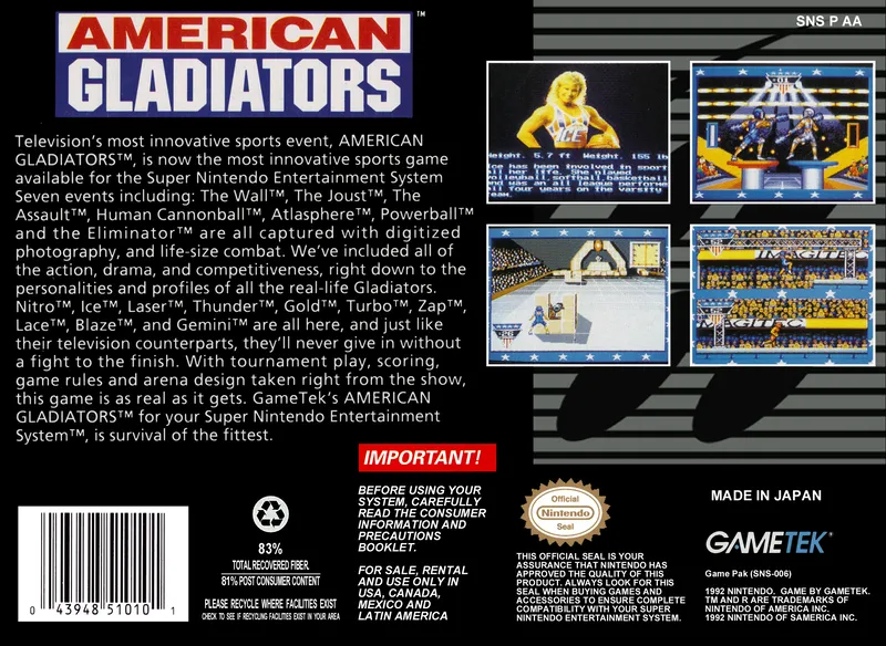American Gladiators box back