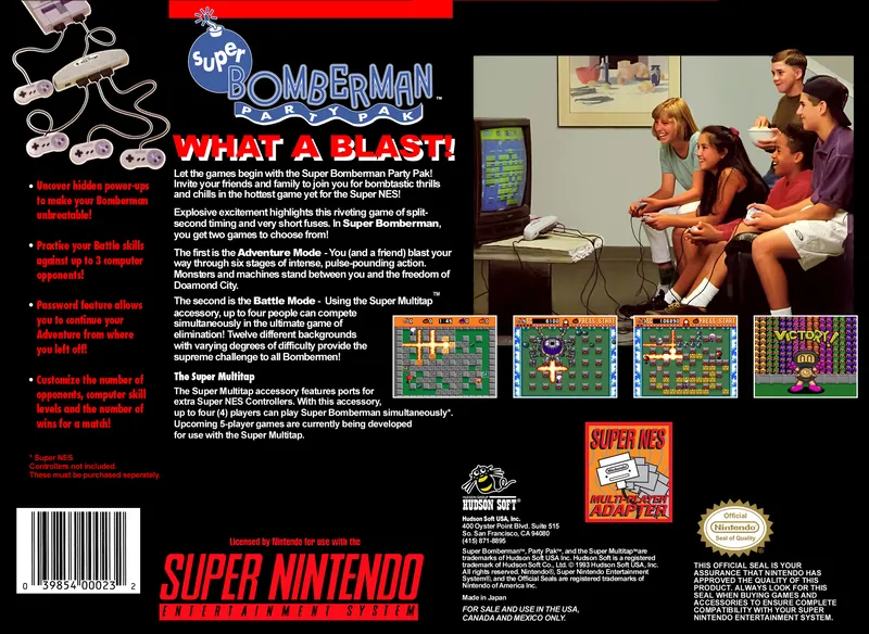 Super Bomberman box back