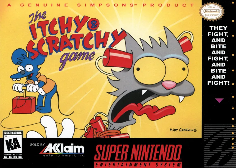 The Itchy & Scratchy Game box art