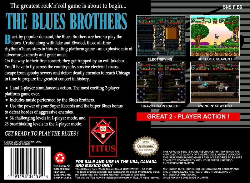 The Blues Brothers box back