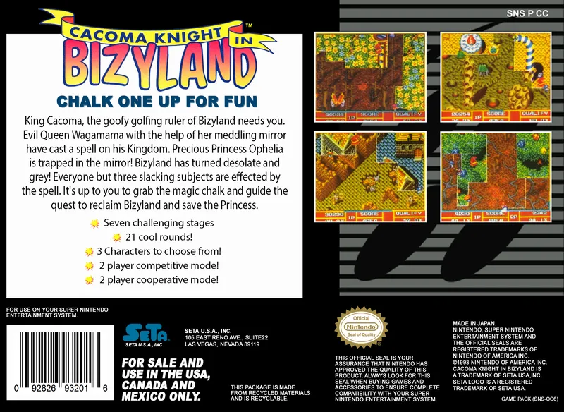 Cacoma Knight in Bizyland box back
