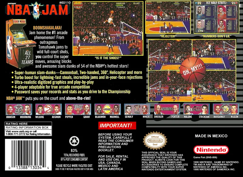 NBA Jam box back