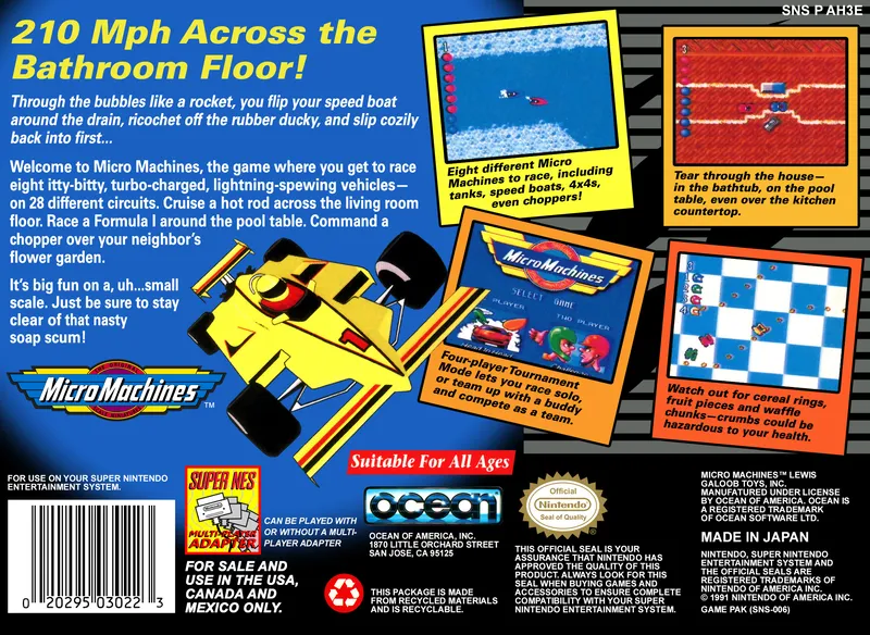 Micro Machines box back