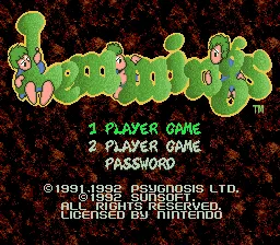 Lemmings screenshot