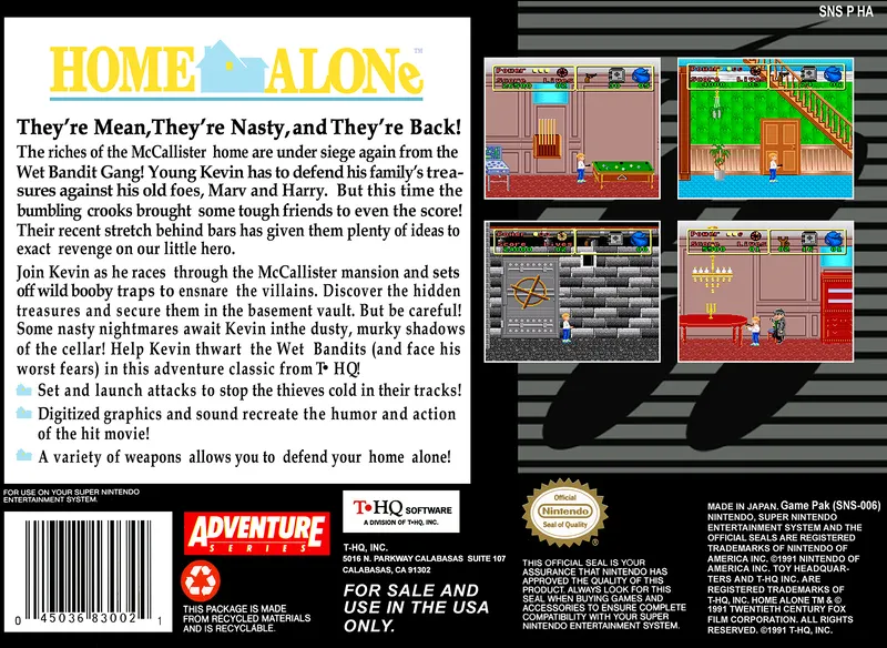 Home Alone box back
