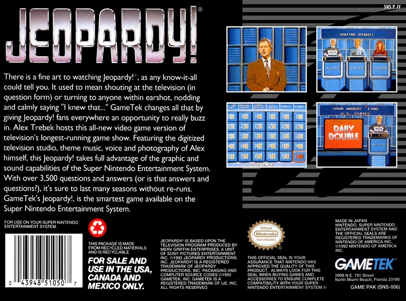 Jeopardy! box back