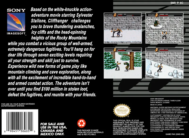 Cliffhanger box back