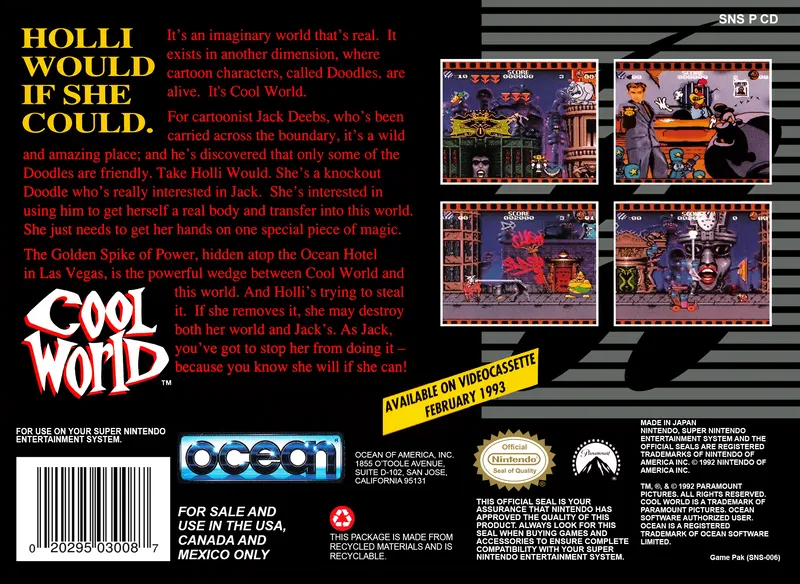 Cool World box back