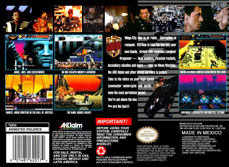 Judge Dredd box back