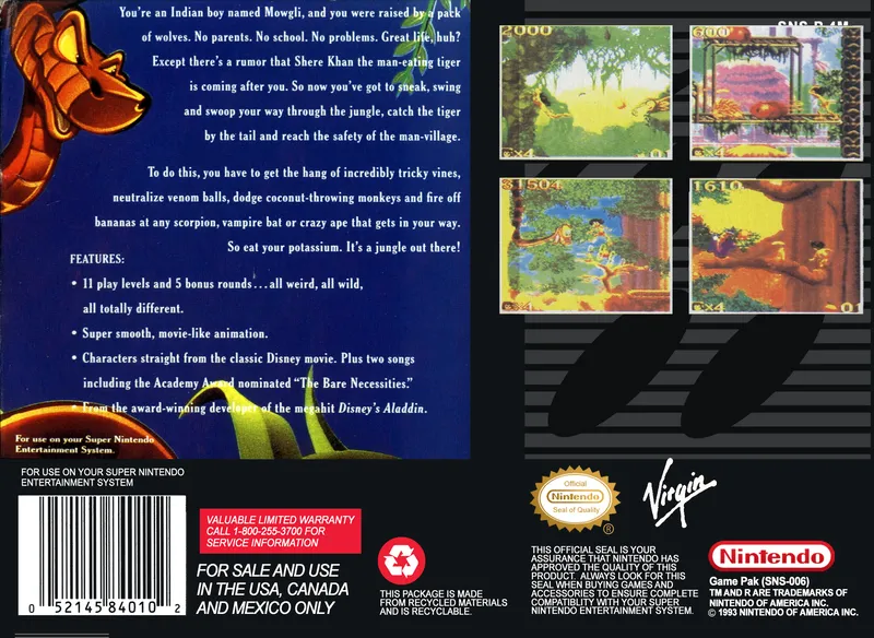 The Jungle Book box back