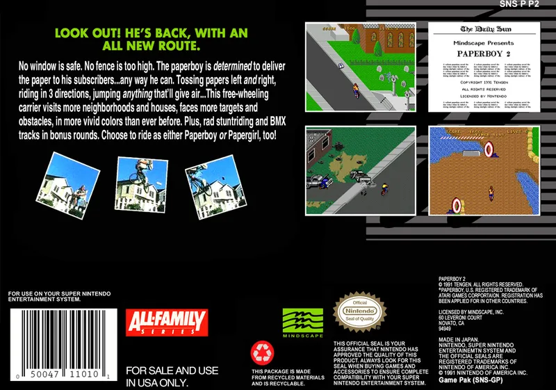 Paperboy 2 box back
