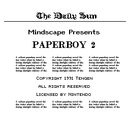 Paperboy 2 screenshot