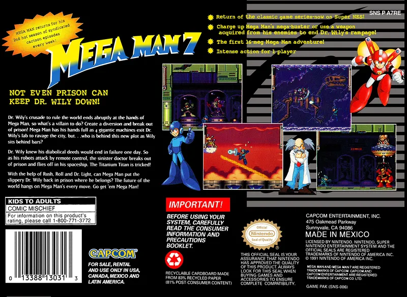 Mega Man 7 box back