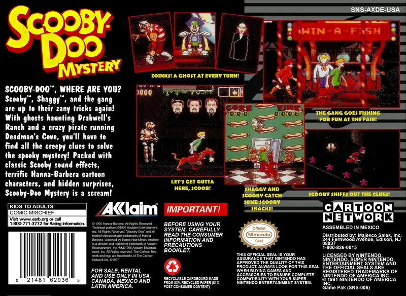 Scooby-Doo Mystery box back
