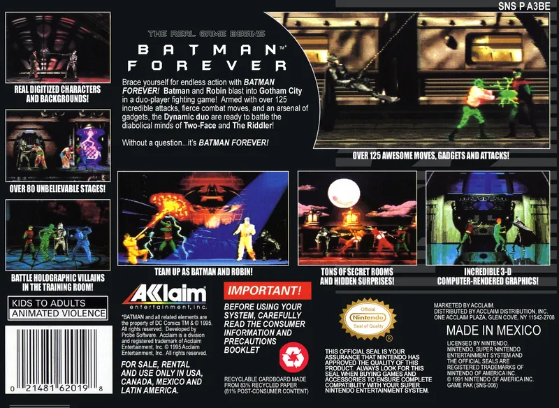 Batman Forever box back
