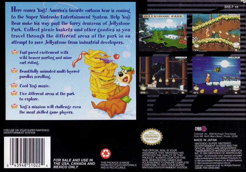 Adventures of Yogi Bear box back