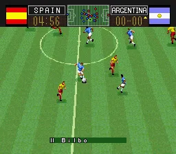 Backdrop artwork for Capcom's Soccer Shootout