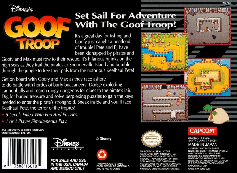 Disney's Goof Troop box back
