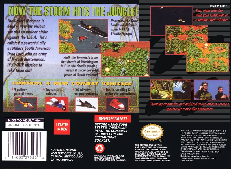 Jungle Strike box back