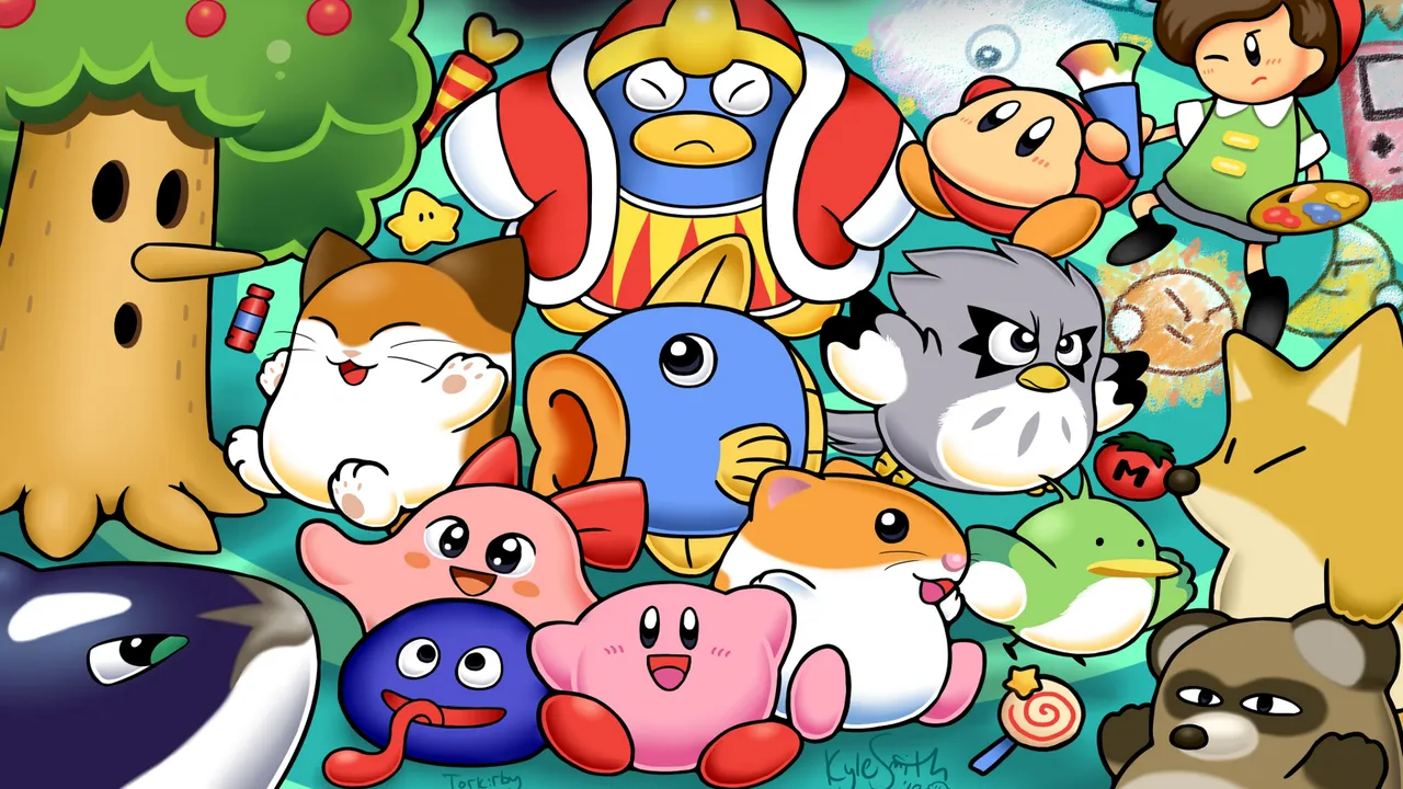 Backdrop artwork for Kirby's Dream Land 3