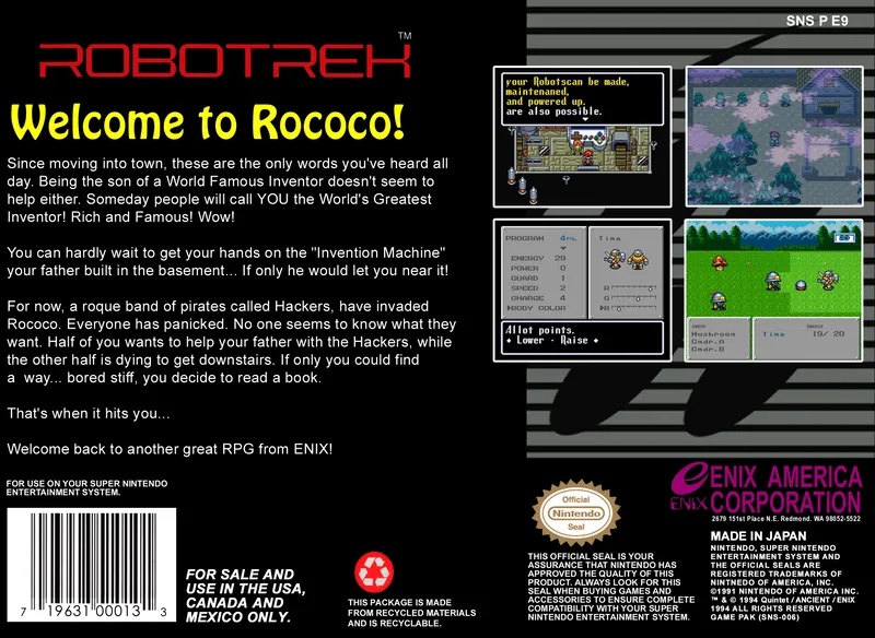Robotrek box back