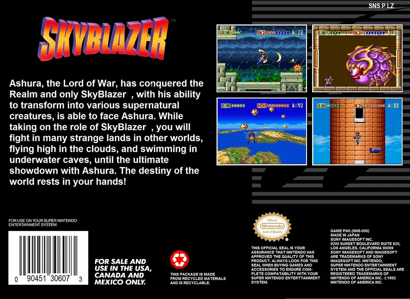 Skyblazer box back
