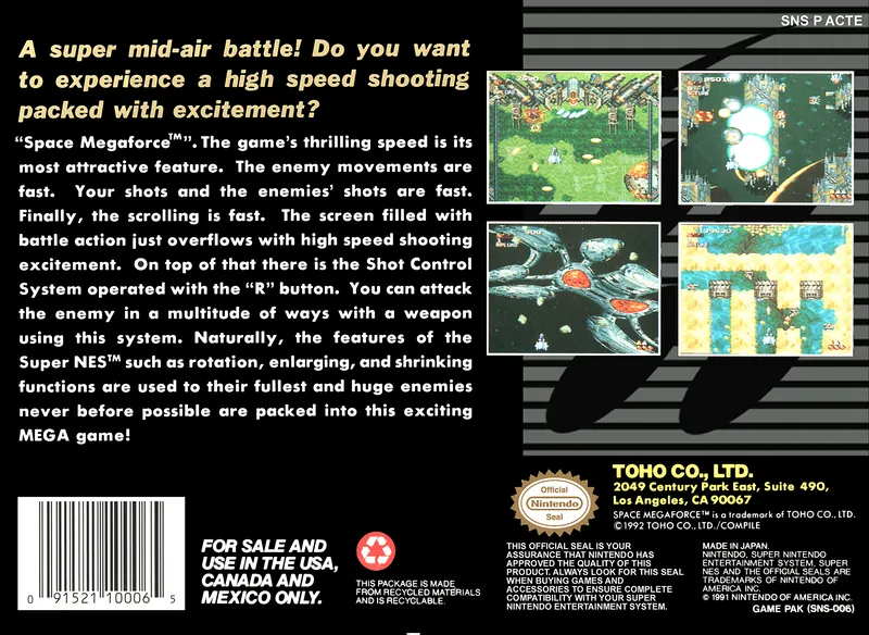 Space Megaforce box back