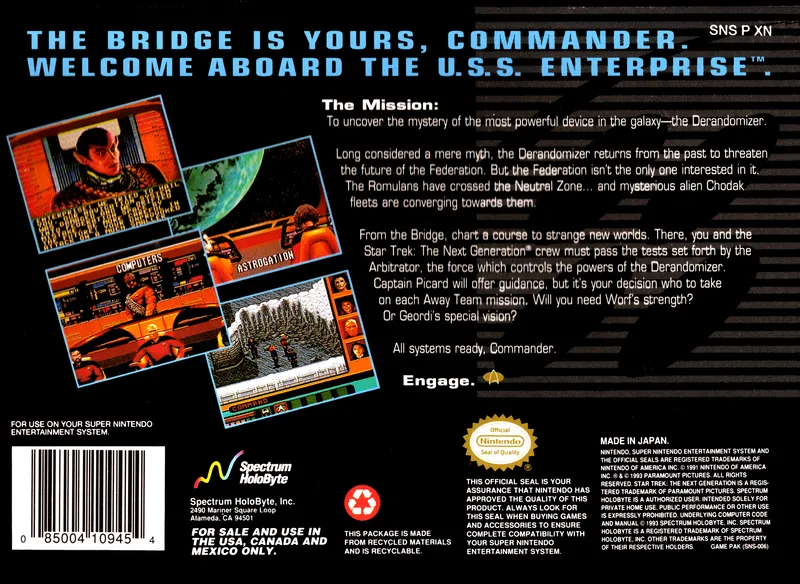Star Trek: The Next Generation - Future's Past box back