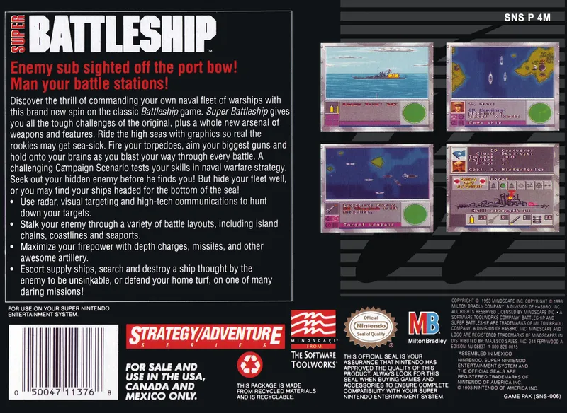 Super Battleship box back