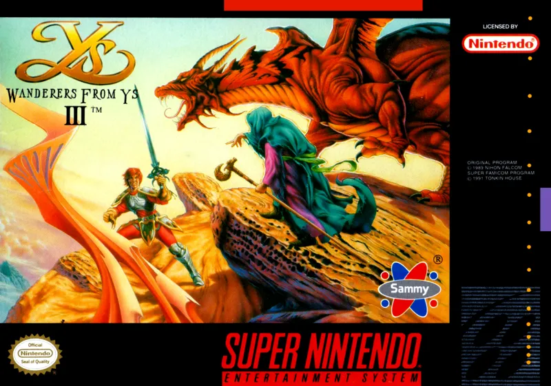 Ys III: Wanderers from Ys box art