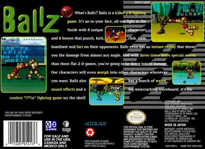 Ballz 3D: Fighting at Its Ballziest box back