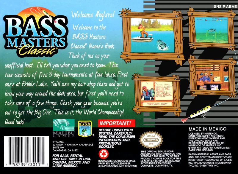 Bass Masters Classic box back